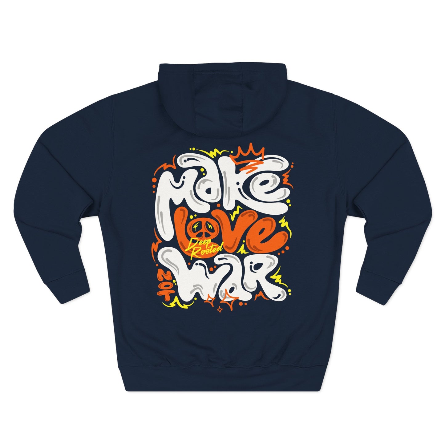 DeepRooted "Love Not War" Three-Panel Fleece Hoodie