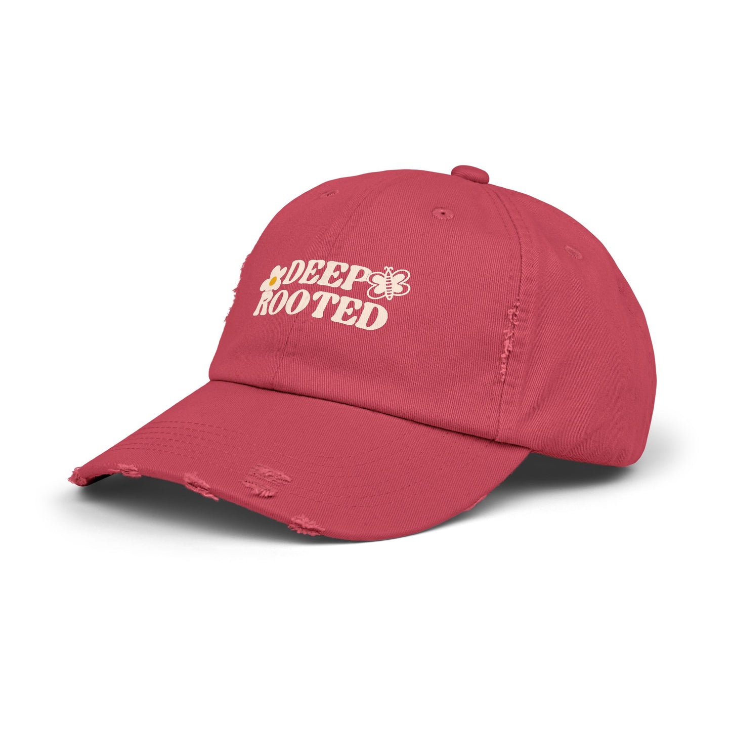 "Deep Rooted" Unisex Distressed Cap