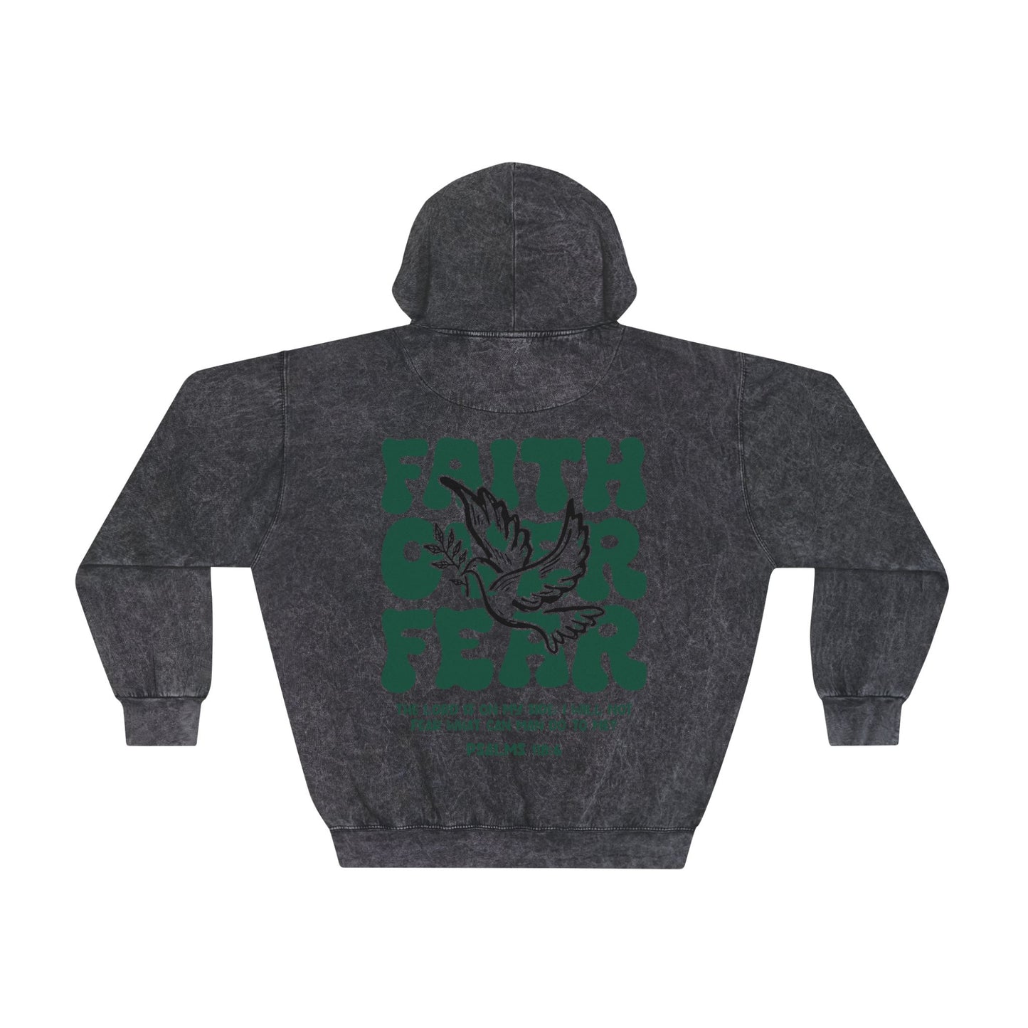 DeepRooted "Faith Over Fear" Mineral Wash Hoodie