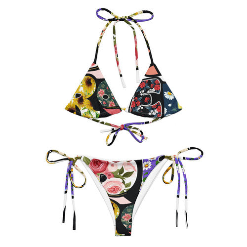 All-over print recycled string bikini | Deep Rooted New